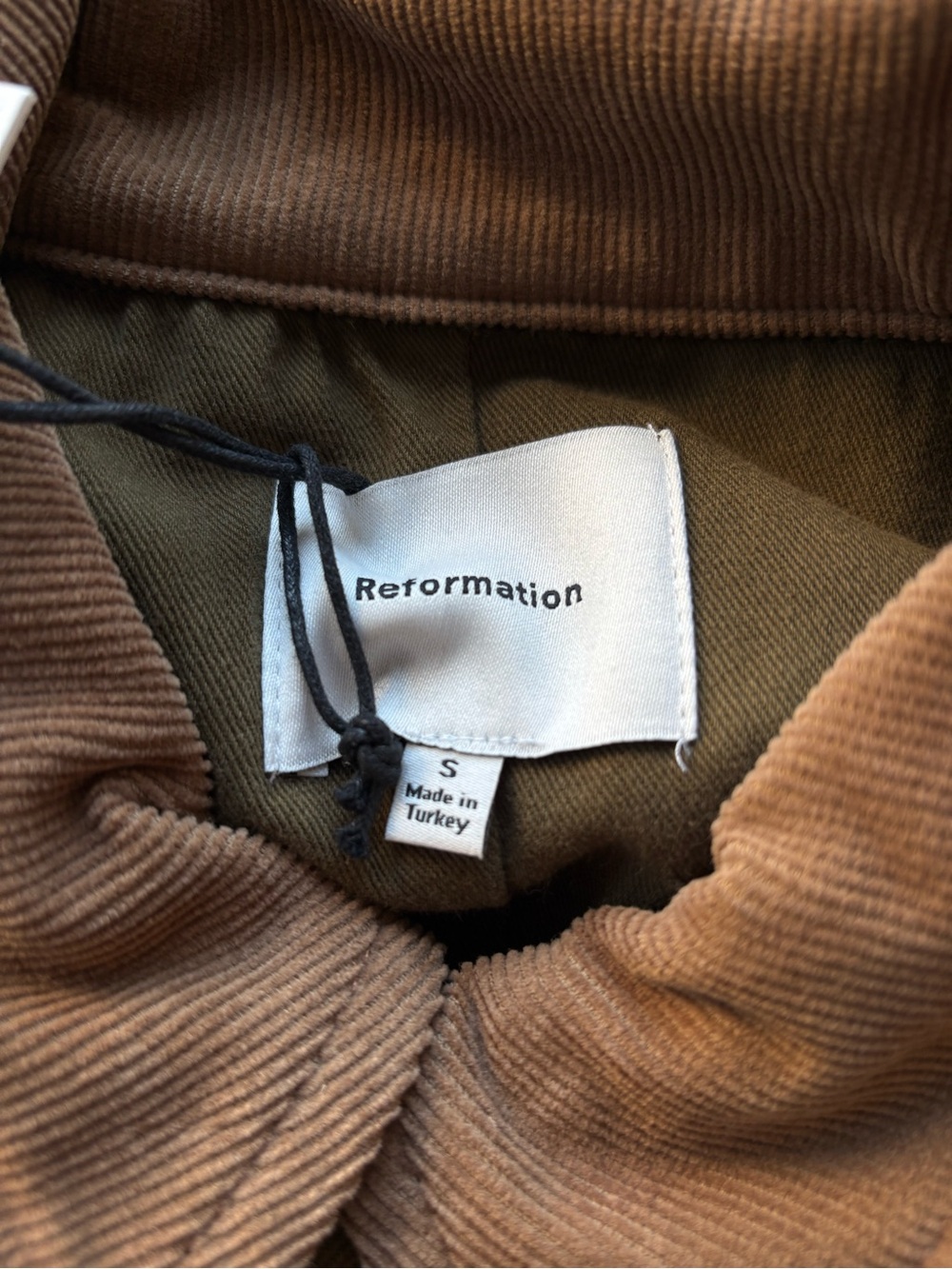 Brand New with Tags - Reformation Size Small Olive Green Mid-Length Button Coat - Picture 10 of 11